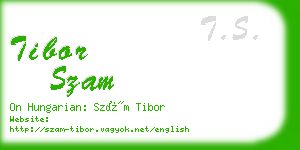 tibor szam business card